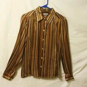 Liz Claiborne Long  Sleeved Silk Blouse